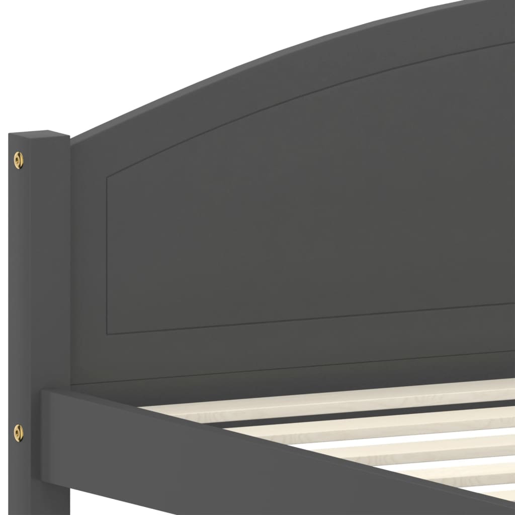 Bedframe Massief Grenenhout 120 x 200 cm Donkergrijs