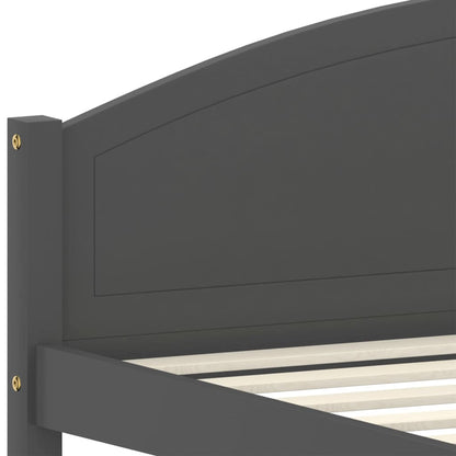 Bedframe Massief Grenenhout 120 x 200 cm Donkergrijs