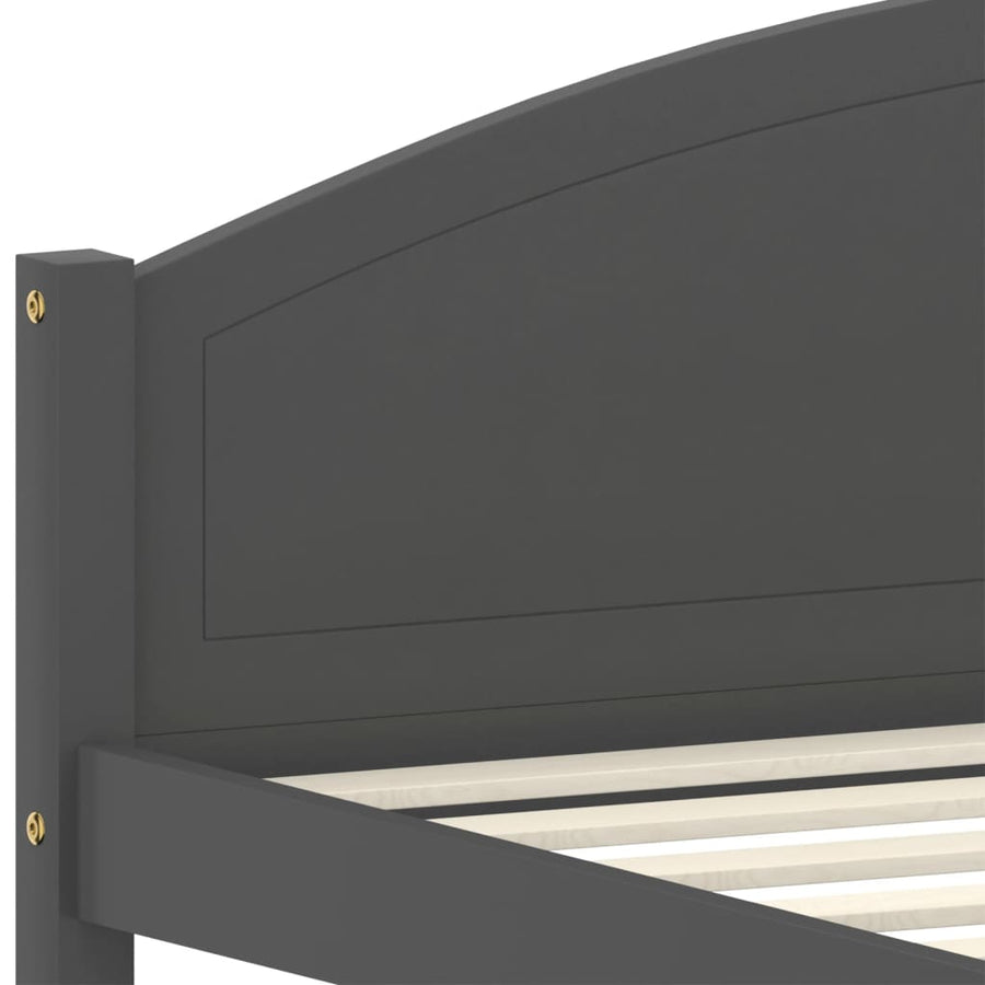 Bedframe Massief Grenenhout 120 x 200 cm Donkergrijs