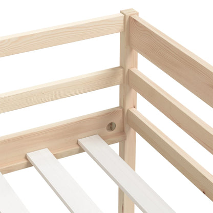 Bedframe Massief Grenenhout 90X200 Cm Bruin