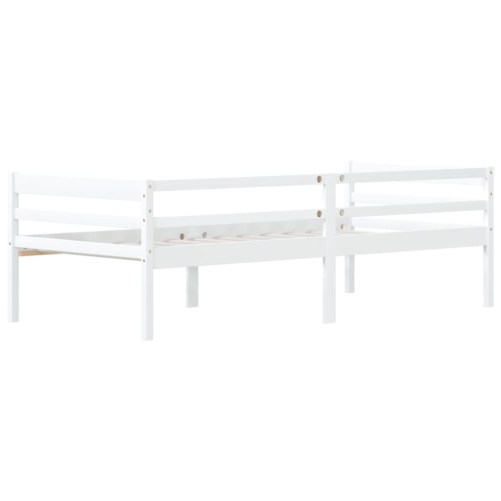 Bedframe Massief Grenenhout 90X200 Cm Wit