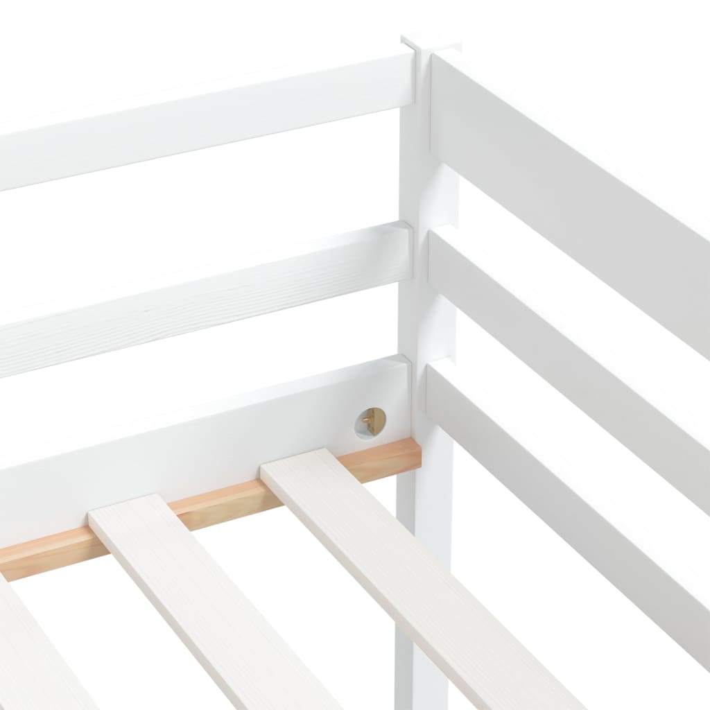 Bedframe Massief Grenenhout 90X200 Cm Wit