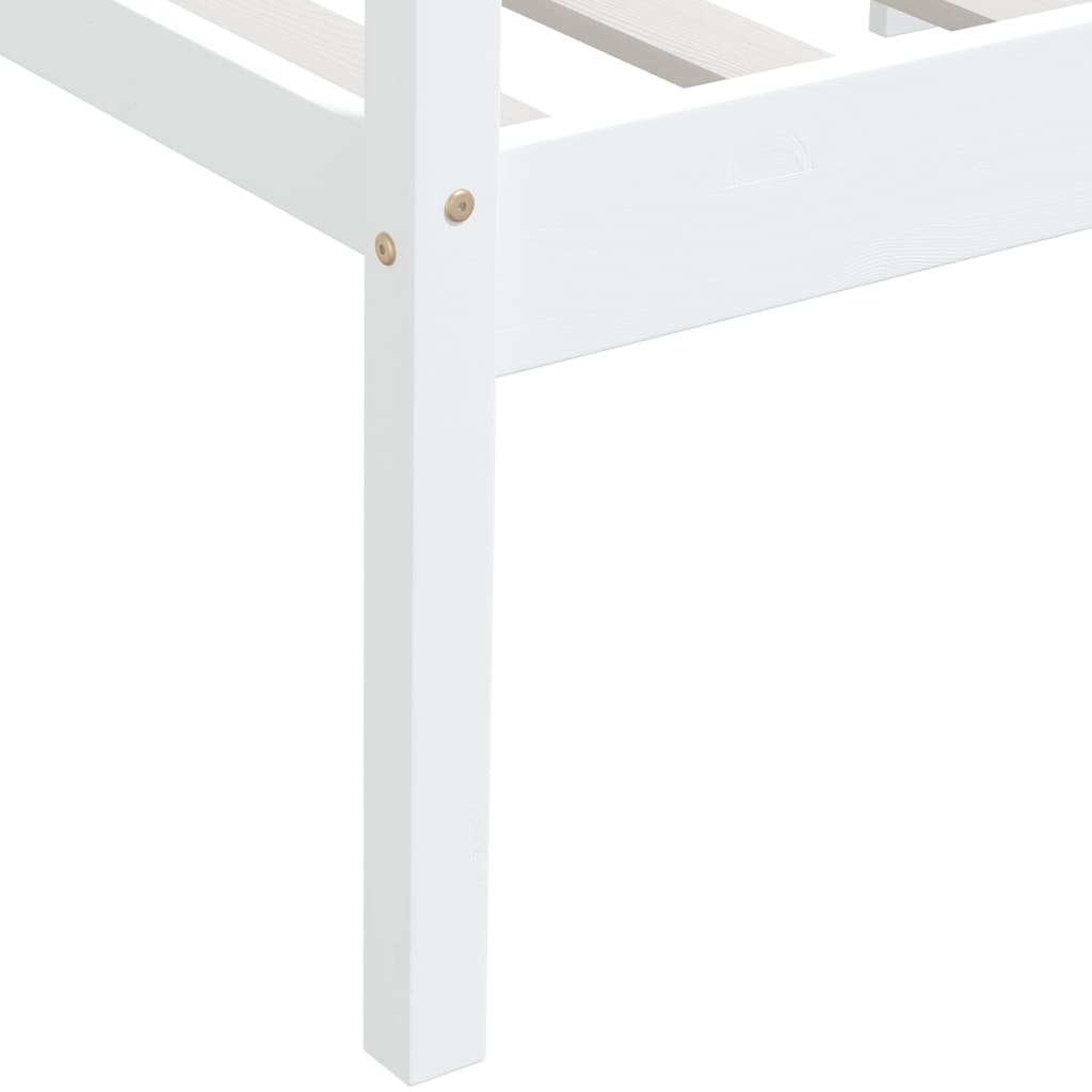 Bedframe Massief Grenenhout 90X200 Cm Wit