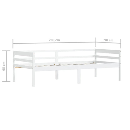 Bedframe Massief Grenenhout 90X200 Cm Wit