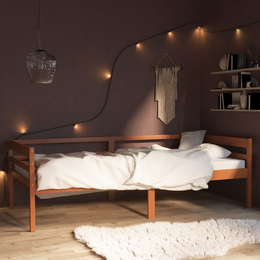 Bedframe Massief Grenenhout 90X200 Cm Honingbruin