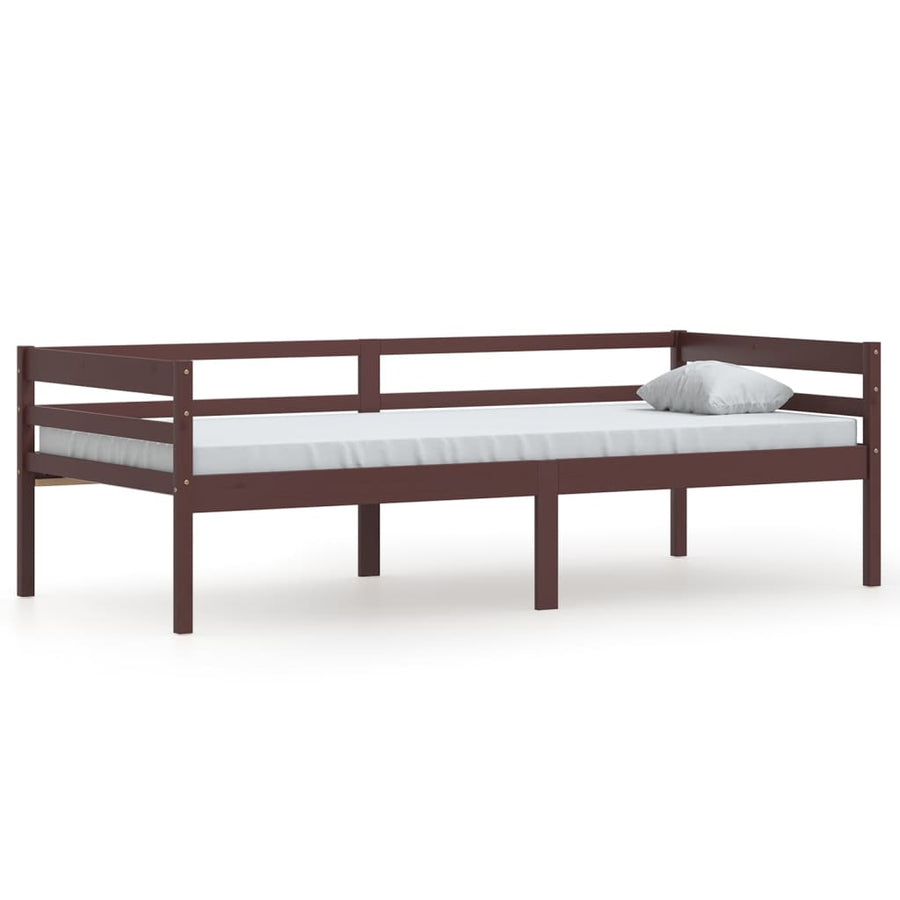 Bedframe Massief Grenenhout 90X200 Cm Donkerbruin