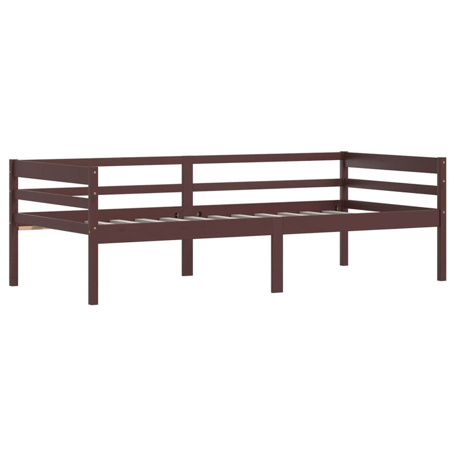 Bedframe Massief Grenenhout 90X200 Cm Donkerbruin