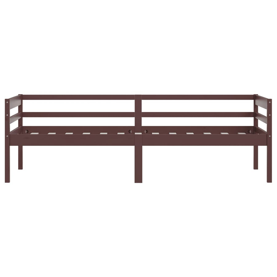 Bedframe Massief Grenenhout 90X200 Cm Donkerbruin