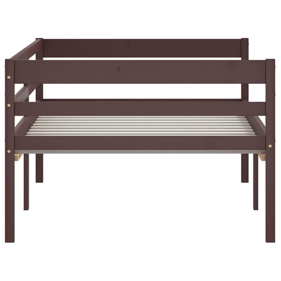 Bedframe Massief Grenenhout 90X200 Cm Donkerbruin