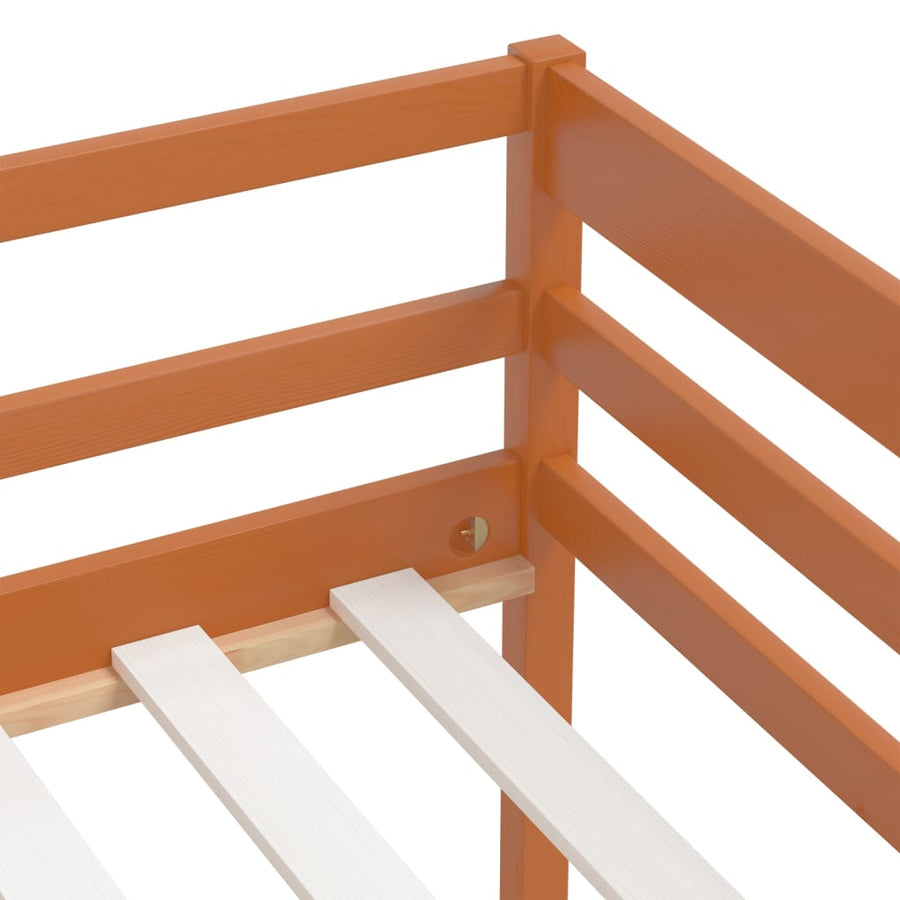 Bedframe Met Lades En Kast Grenenhout 90X200 Cm Honingbruin
