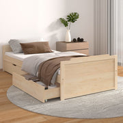 Bedframe massief grenenhout 90x200 cm met lades