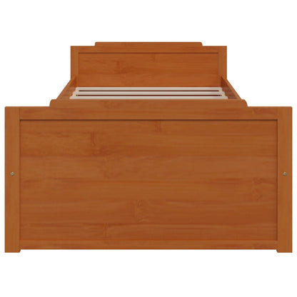 Bedframe Met Lades Massief Grenenhout 90X200 Cm Honingbruin