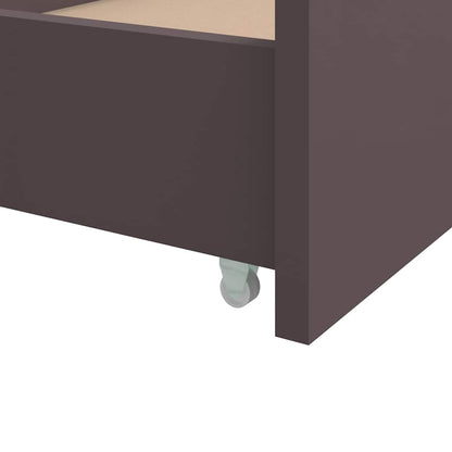 Bedframe Met Lades Massief Grenenhout Donkerbruin 90X200 Cm