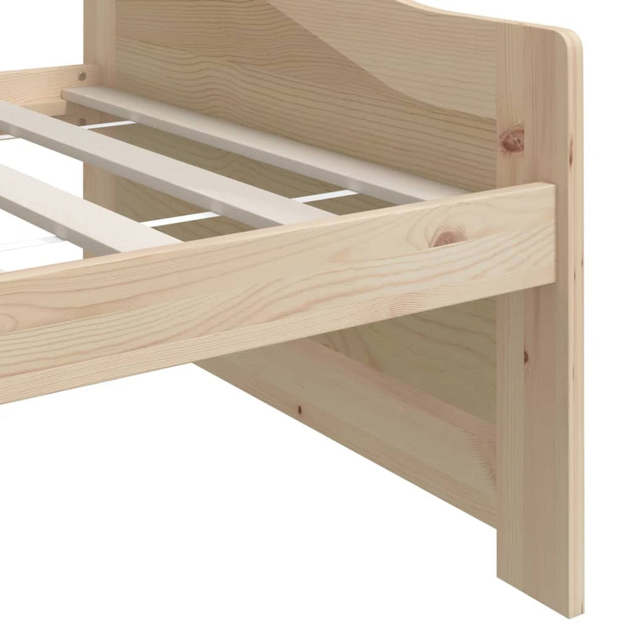 Bedbank 3-Zits Massief Grenenhout 90X200 Cm Bruin