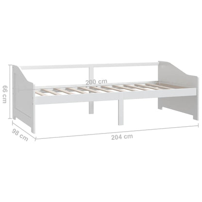 Bedbank 3-Zits Massief Grenenhout 90X200 Cm Wit