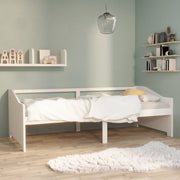 Bedbank 3-zits 90x200 cm massief grenenhout wit