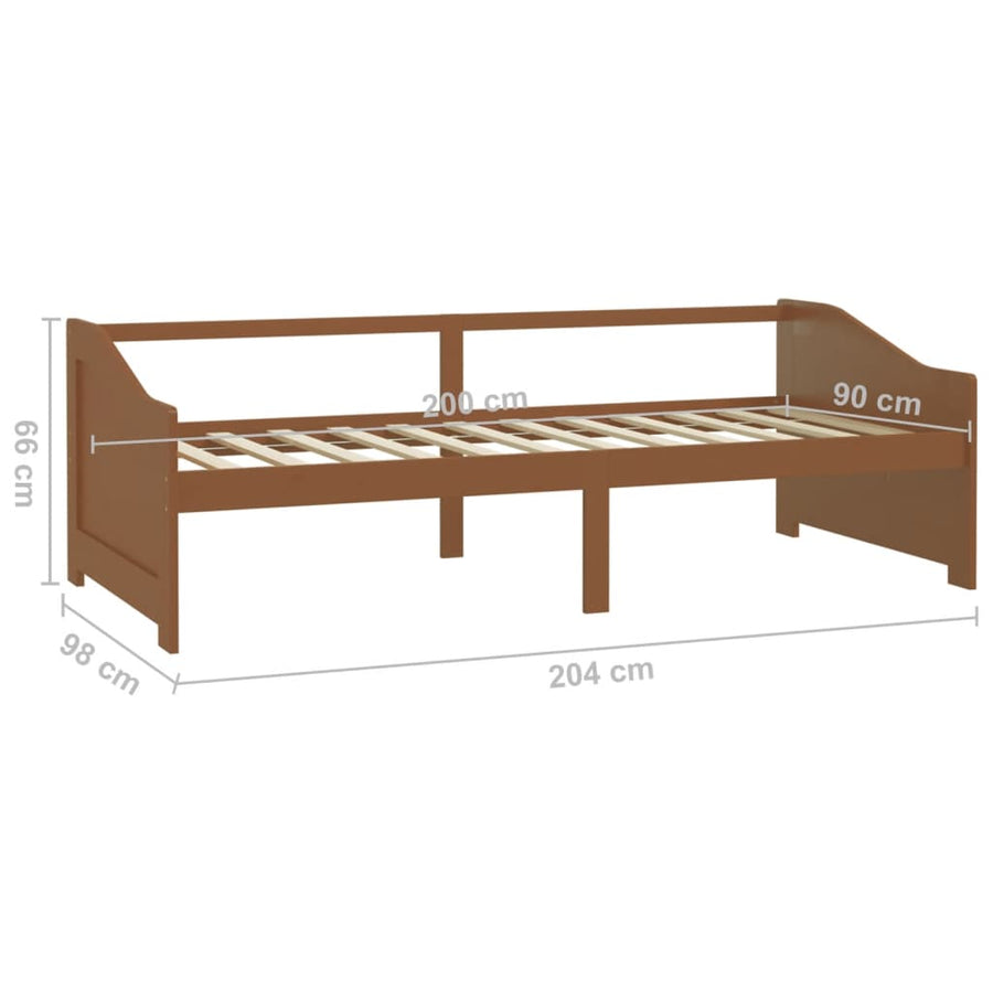 Bedbank 3-Zits Massief Grenenhout 90X200 Cm Honingbruin