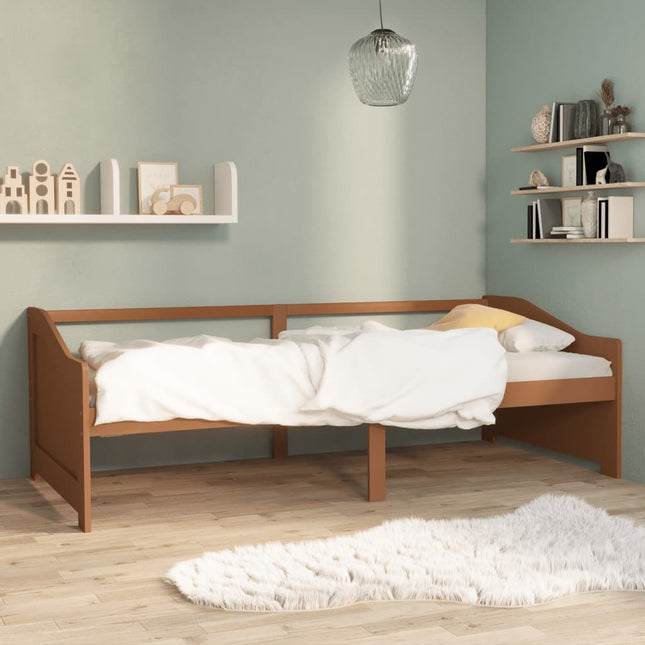 Bedbank 3-Zits Massief Grenenhout 90X200 Cm Honingbruin