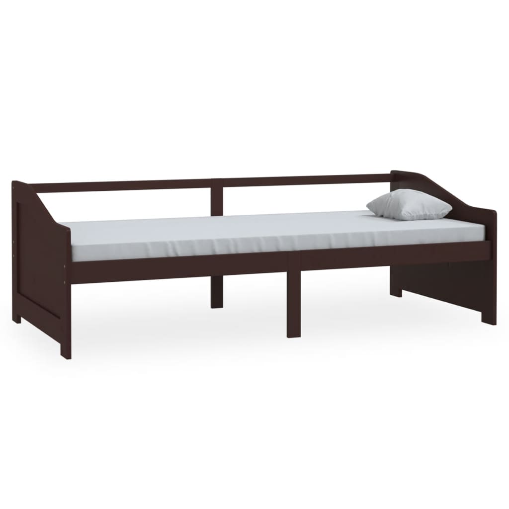 Bedbank 3-Zits Massief Grenenhout 90X200 Cm Donkerbruin