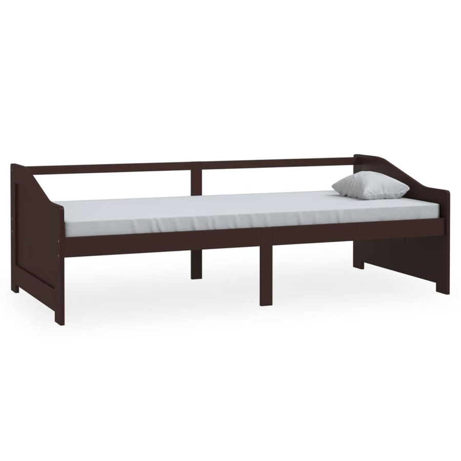 Bedbank 3-Zits Massief Grenenhout 90X200 Cm Donkerbruin