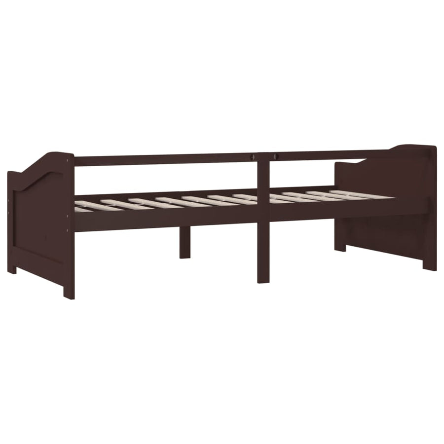 Bedbank 3-Zits Massief Grenenhout 90X200 Cm Donkerbruin