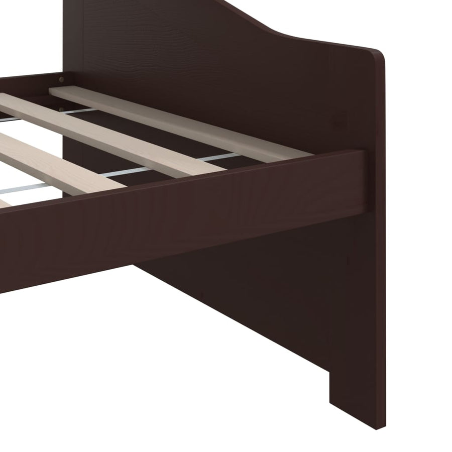 Bedbank 3-Zits Massief Grenenhout 90X200 Cm Donkerbruin