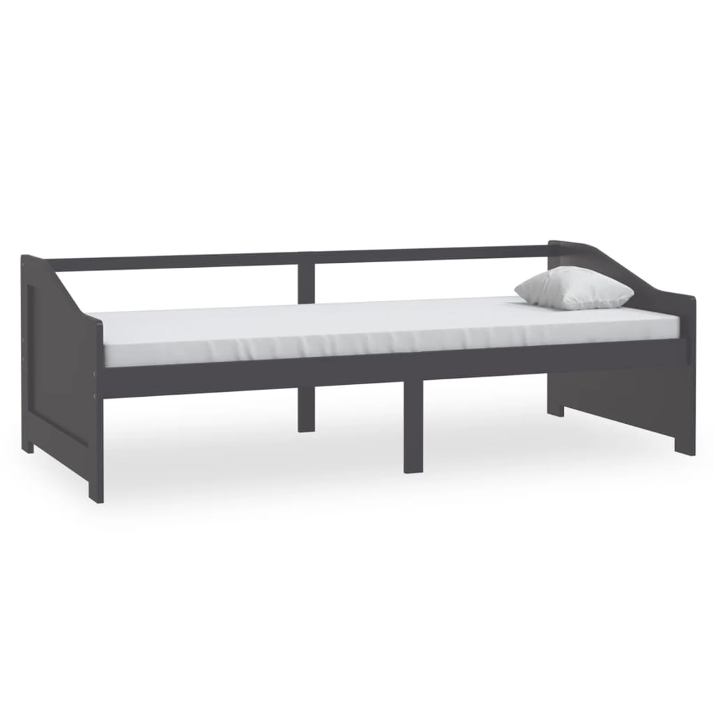 Bedbank 3-Zits Massief Grenenhout 90X200 Cm Donkergrijs