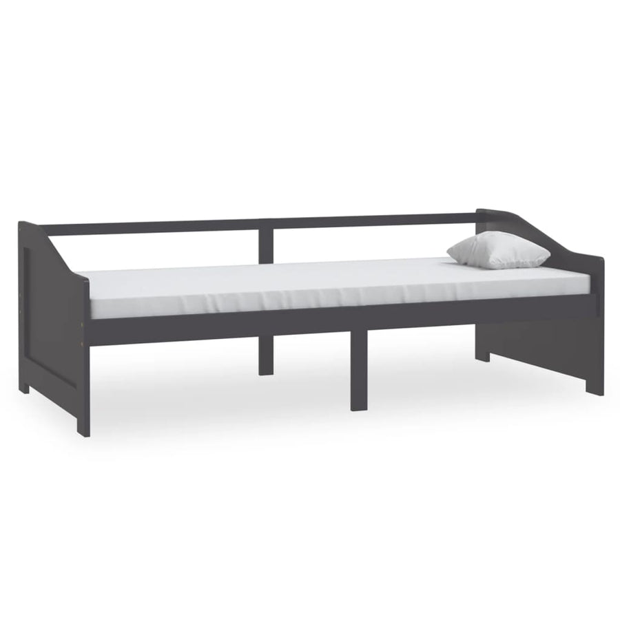 Bedbank 3-Zits Massief Grenenhout 90X200 Cm Donkergrijs
