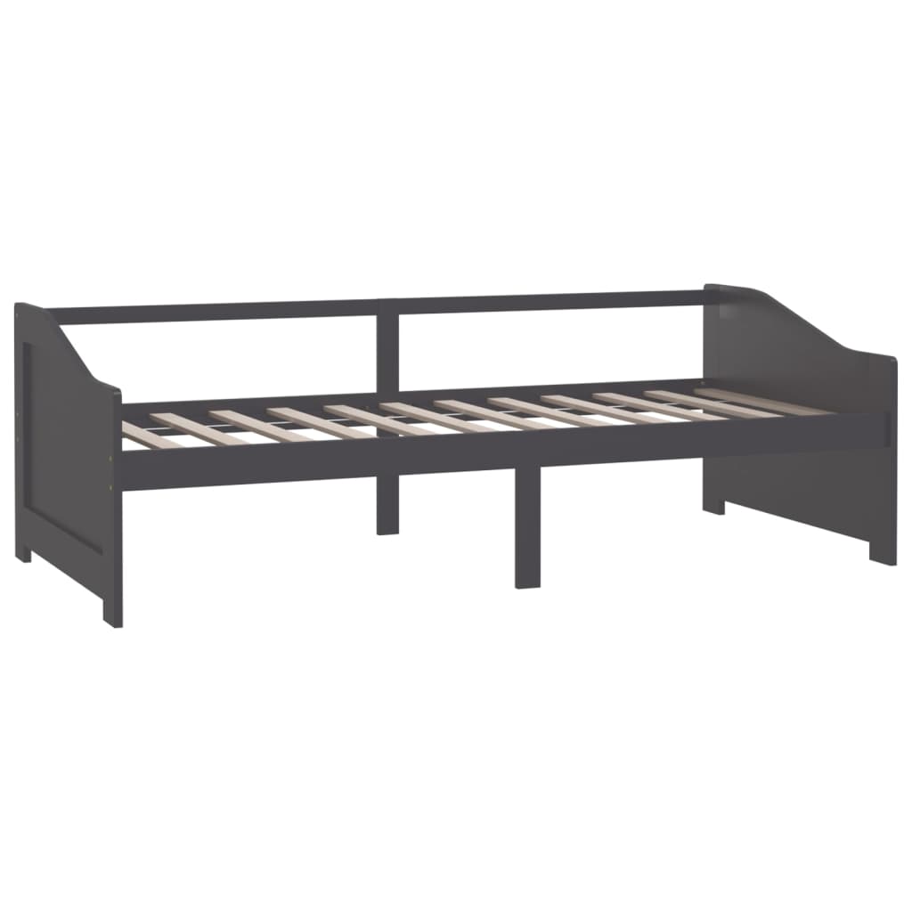 Bedbank 3-Zits Massief Grenenhout 90X200 Cm Donkergrijs