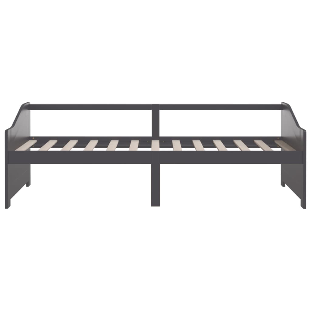 Bedbank 3-Zits Massief Grenenhout 90X200 Cm Donkergrijs