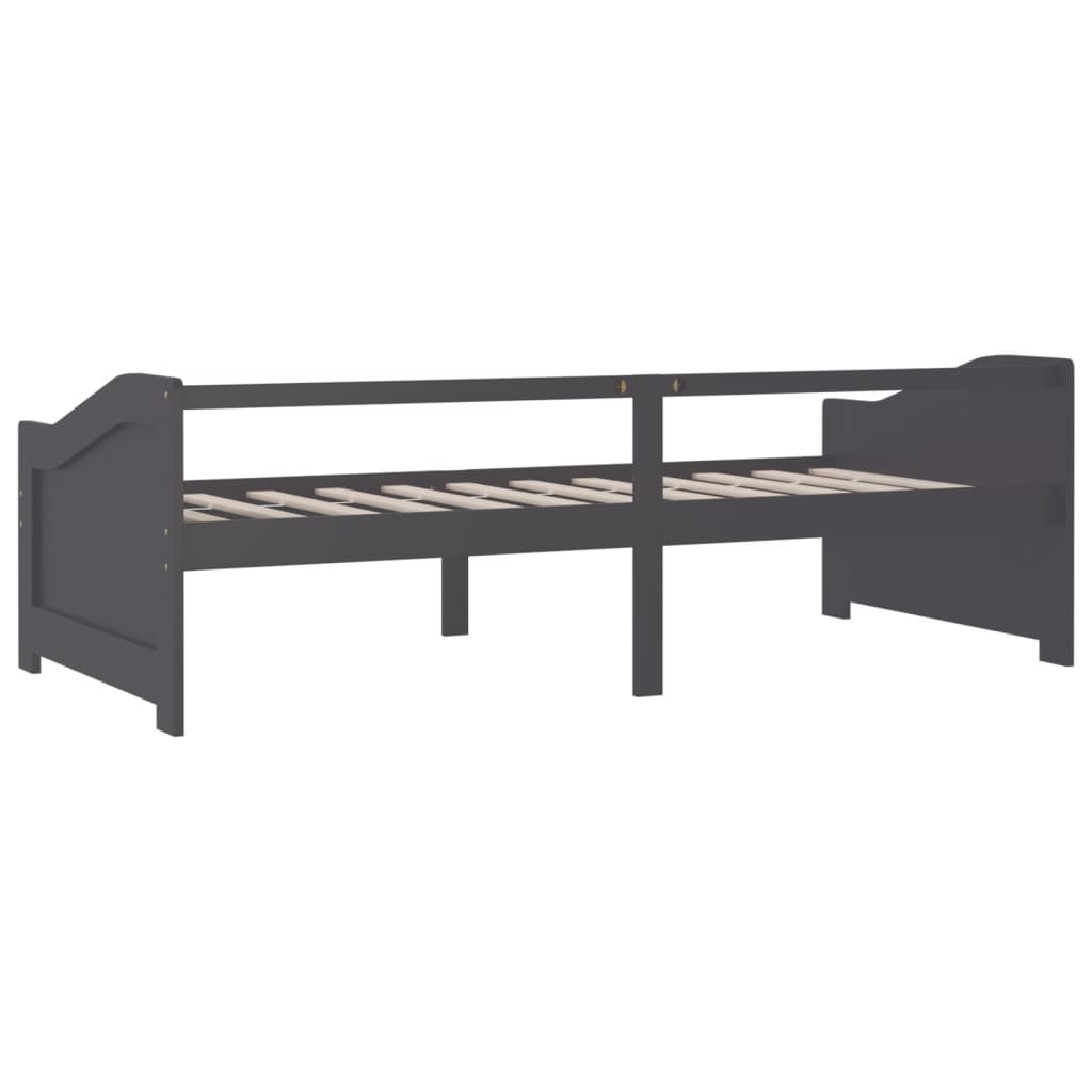 Bedbank 3-Zits Massief Grenenhout 90X200 Cm Donkergrijs