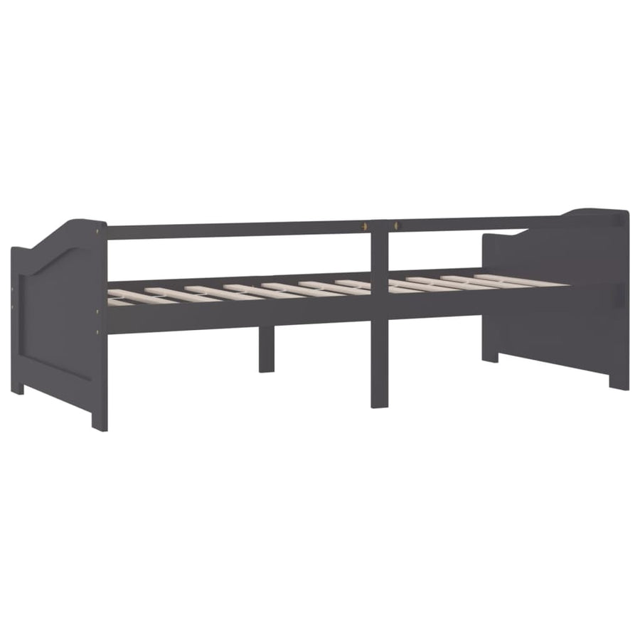 Bedbank 3-Zits Massief Grenenhout 90X200 Cm Donkergrijs