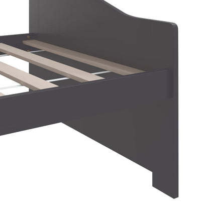 Bedbank 3-Zits Massief Grenenhout 90X200 Cm Donkergrijs