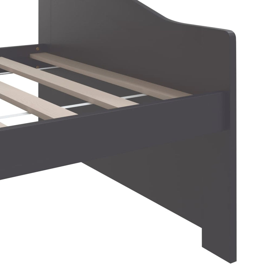 Bedbank 3-Zits Massief Grenenhout 90X200 Cm Donkergrijs
