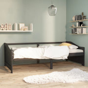 Bedbank 3-zits massief grenenhout 90x200 cm donkergrijs