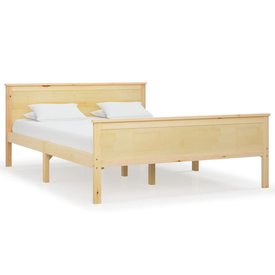 Bedframe Massief Grenenhout 140 x 200 cm Naturel