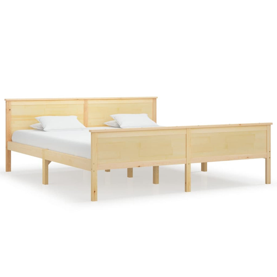 Bedframe Massief Grenenhout 180 x 200 cm Naturel