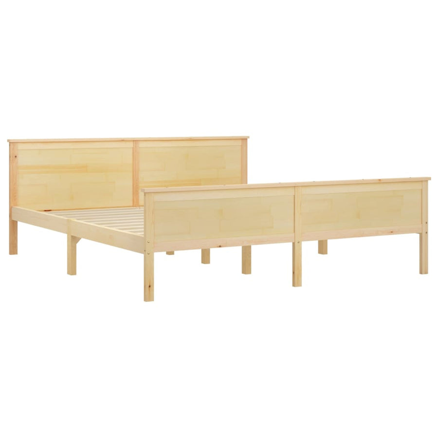 Bedframe Massief Grenenhout 180 x 200 cm Naturel