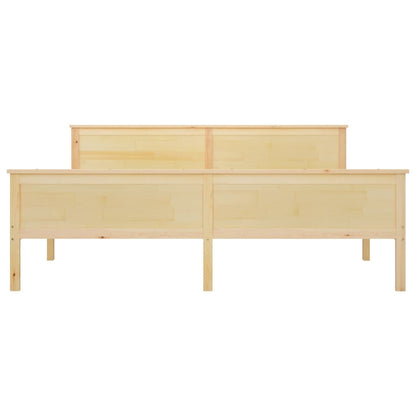 Bedframe Massief Grenenhout 180 x 200 cm Naturel
