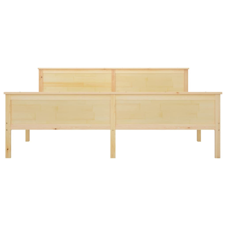 Bedframe Massief Grenenhout 180 x 200 cm Naturel