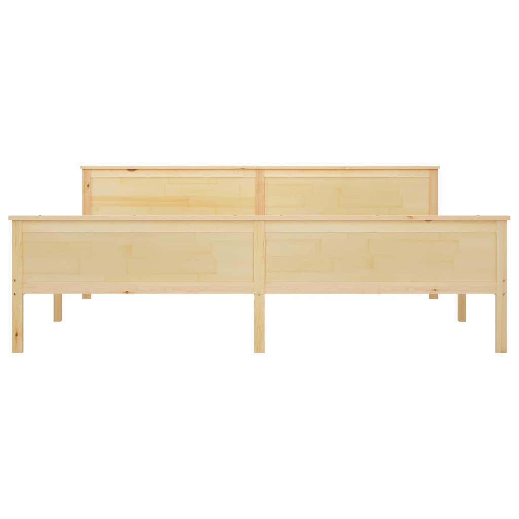 Bedframe Massief Grenenhout 200 x 200 cm Naturel