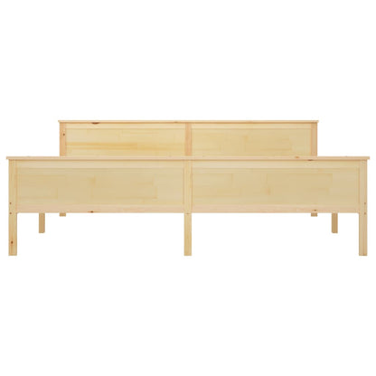 Bedframe Massief Grenenhout 200 x 200 cm Naturel