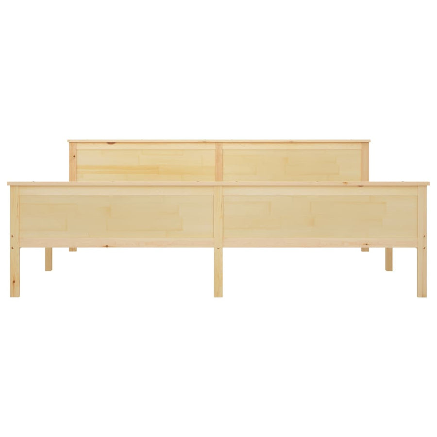 Bedframe Massief Grenenhout 200 x 200 cm Naturel