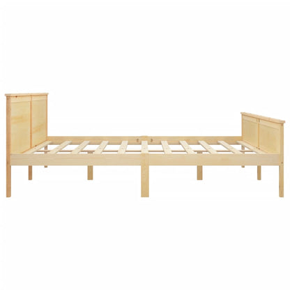 Bedframe Massief Grenenhout 200 x 200 cm Naturel