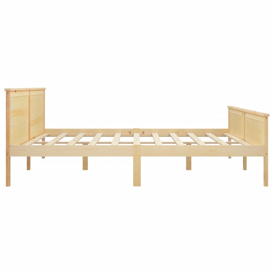 Bedframe Massief Grenenhout 200 x 200 cm Naturel