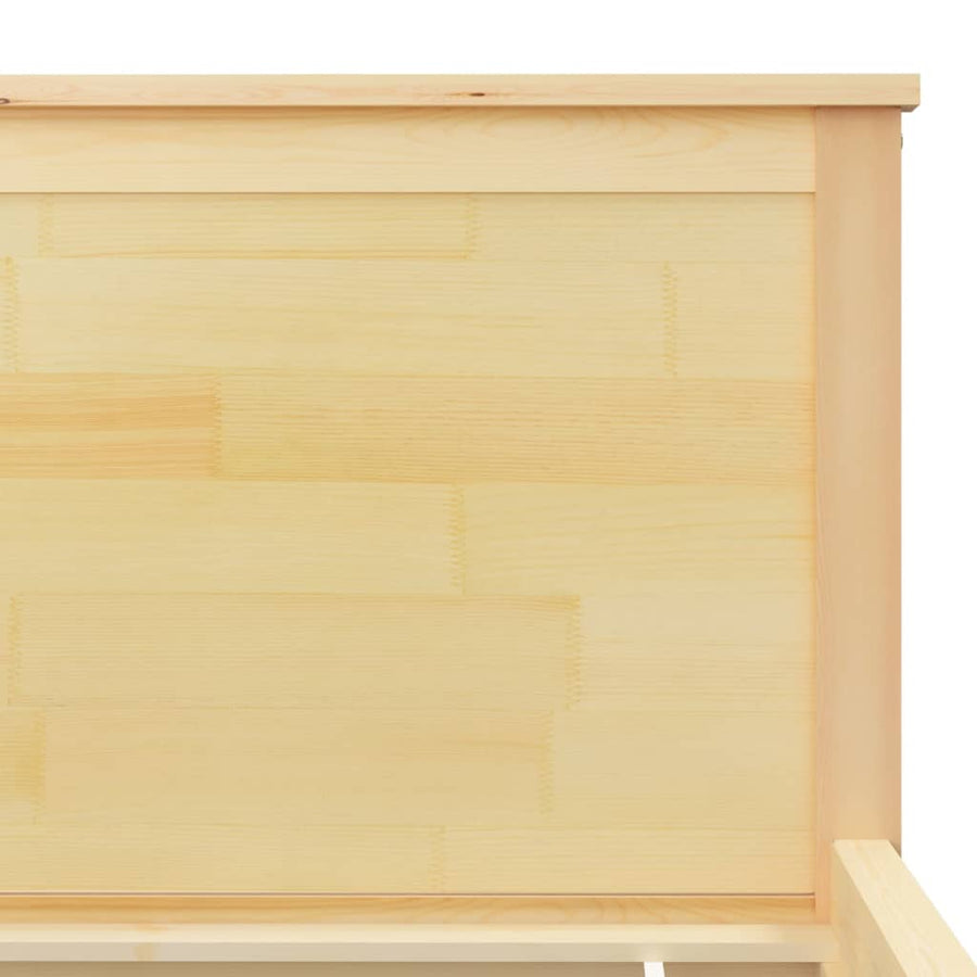 Bedframe Massief Grenenhout 200 x 200 cm Naturel