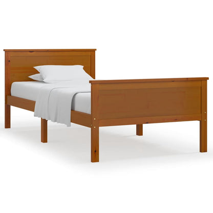 Bedframe Massief Grenenhout 100 x 200 cm Honingbruin