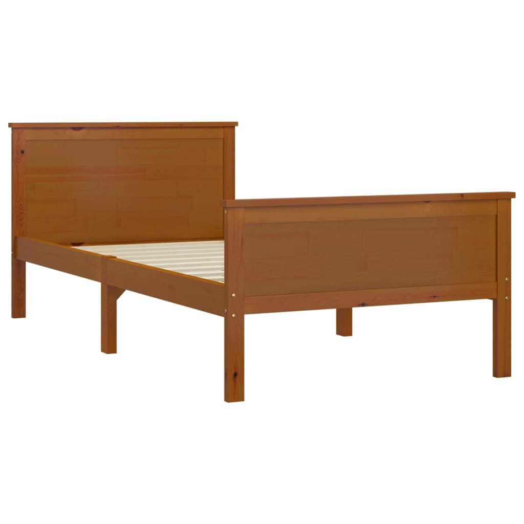 Bedframe Massief Grenenhout 100 x 200 cm Honingbruin