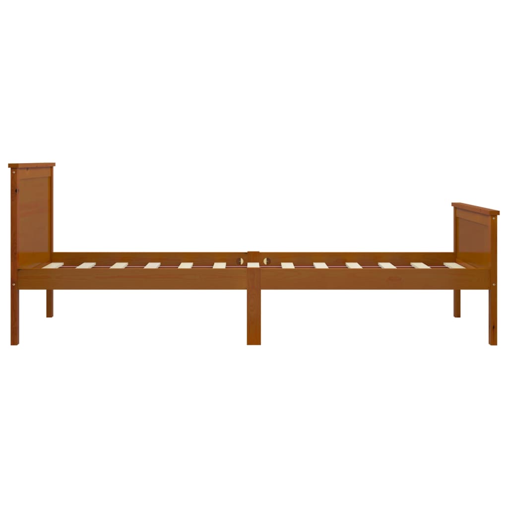 Bedframe Massief Grenenhout 100 x 200 cm Honingbruin