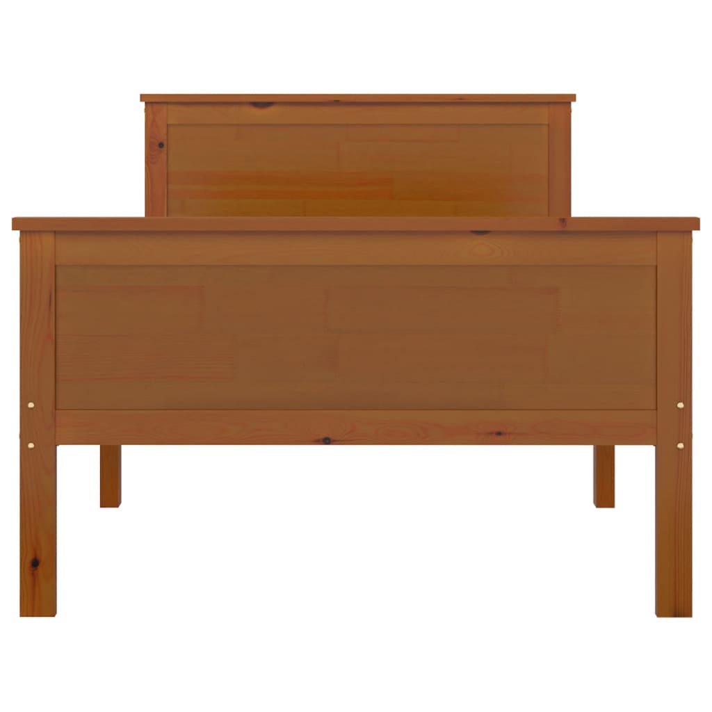 Bedframe Massief Grenenhout 100 x 200 cm Honingbruin